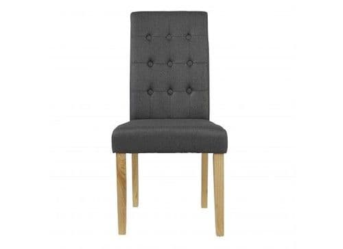 Mana Grey Linen Set Of 2 Dining Chairs 17LD460