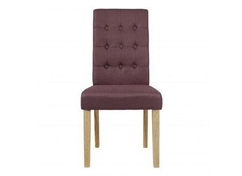 Mana Plum Linen Set Of 2 Dining Chairs 17LD460