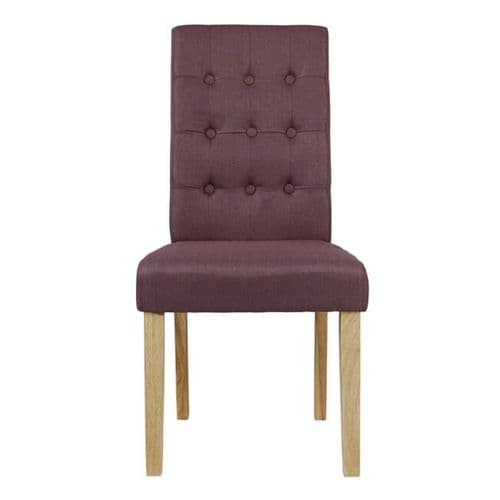 Mana Plum Linen Set Of 2 Dining Chairs 21LD542