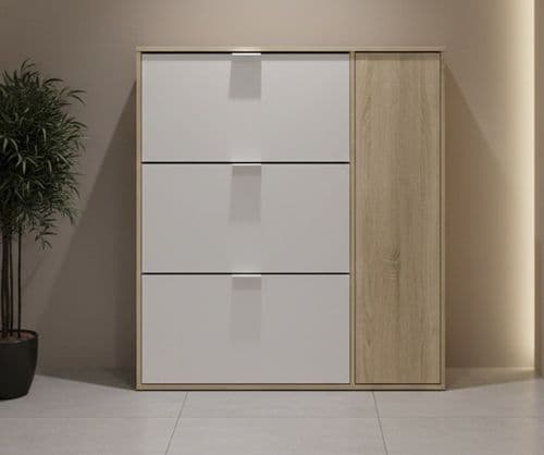 Marco Classy Oak Effect Shoe Cabinet with 4 Doors - 017818F