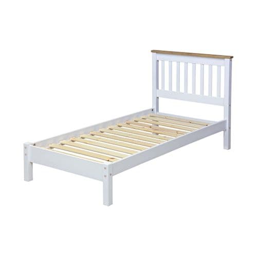 Marina White Waxed 3'0" Slatted Lowend Bedstead CP300LE