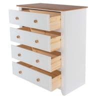 Marina White Waxed 4 Drawer Chest CP314