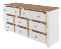 Marina White Waxed 6+2 Drawer Large Chest CP362