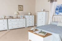 Marina White Waxed 6+2 Drawer Large Chest CP362