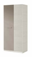 Martinez 90cm White & Grey Ash 2 Door Wardrobe - 1S7437Y - S/O