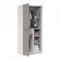 Martinez 90cm White & Grey Ash 2 Door Wardrobe - 1S7437Y - S/O
