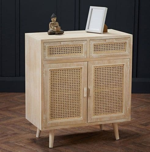 Martinique Light Washed Oak Effect 2 Drawer / 2 Door Sideboard 22LD361
