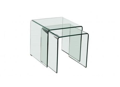 Maubeuge Bent Glass Nest Of Tables 17LD486