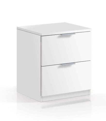 Melisa Artic white 2 Drawer Bedside Cabinet - LC7820O S/O