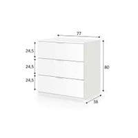 Melisa Artic White 3 Drawer Chest LC7823O - S/O