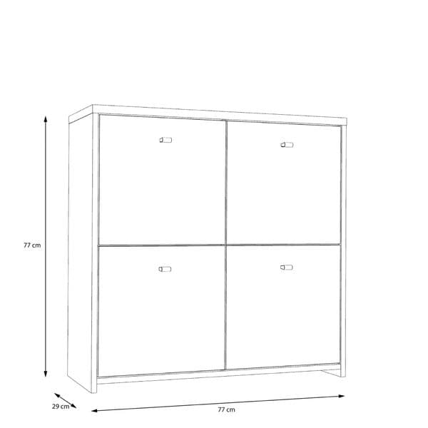 Calvino Display Cabinet in High Gloss White & Walnut - furniturefactor.co.uk