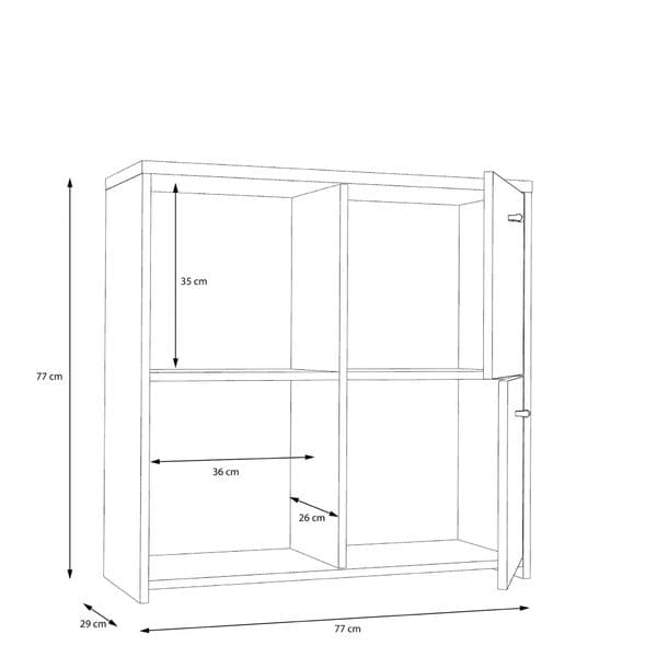 Calvino Display Cabinet in High Gloss White & Walnut - furniturefactor.co.uk