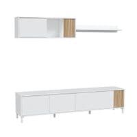 Large White TV and Media Unit | Furniture Factor UK
