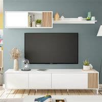 Large White TV and Media Unit | Furniture Factor UK
