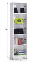 Milan Artic White Bookcase Bookself - 005422BO