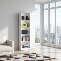 Milan Artic White Bookcase Bookself - 005422BO
