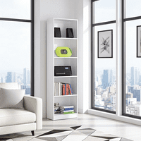 Milan Artic White Bookcase Bookself - 005422BO