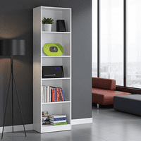Milan Artic White Bookcase Bookself - 005422BO