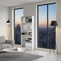 Milan Large Artic White Bookcase Bookshelf 005626A - S/O