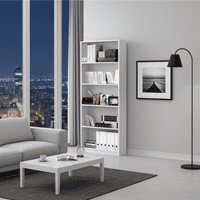 Milan Large Artic White Bookcase Bookshelf 005626A - S/O