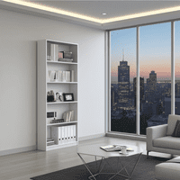 Milan Large Artic White Bookcase Bookshelf 005626A - S/O