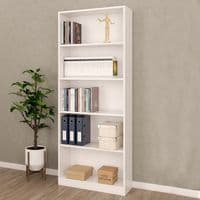 Milan Large Artic White Bookcase Bookshelf 005626A - S/O