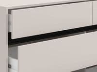 Milano Cashmere Taupe 6 Drawer Wide 157cm Chest of Drawers - 3463RZ