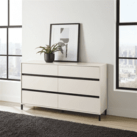 Milano Cashmere Taupe 6 Drawer Wide 157cm Chest of Drawers - 3463RZ