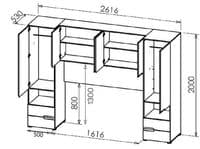 Milano Cashmere Taupe and Slatted Oak Effect Overbed Storage Unit with Wardrobes - 3484