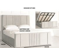 Milano Cellini Light  Silver Storage Ottoman Bed - Compatible with Overbed Units