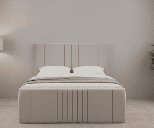 Milano Cellini Light Silver Storage Ottoman Bed - Compatible with Overbed Units