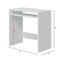 Milo Small Compact Artic White Modern Study Desk - 008310A