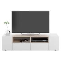 Mitoma White And Oak Effect 4 Door TV  Cabinet Entertainment Unit 0F6624A