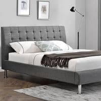 Monclova Charcoal Fabric Double Bed  23VD667