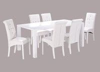 Montrond Large White High Gloss Dining Table 17LD401