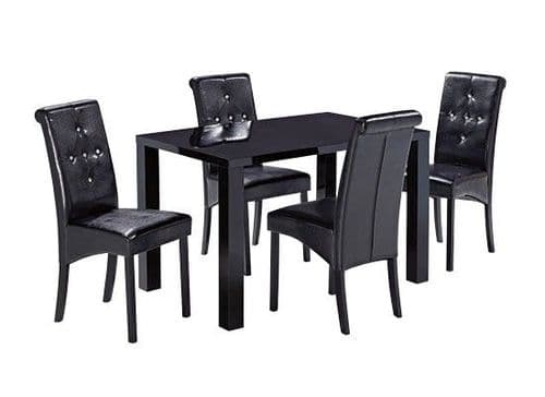 Montrond Medium Black High Gloss Dining Table 17LD400