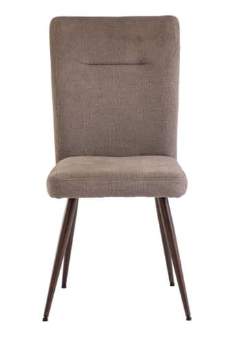 Murano Mocha Fabric Dining Chair - Wenge Leg -WF-MUR02