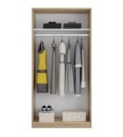 Mytre Narrow Space-Saving Wardrobe 100cm Wide - Online Outlet