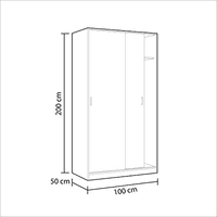 Mytre Narrow Space-Saving Wardrobe 100cm Wide - Online Outlet
