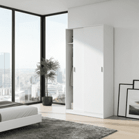 Mytre 100cm Wide Space-Saving Narrow Wardrobe - Online Outlet