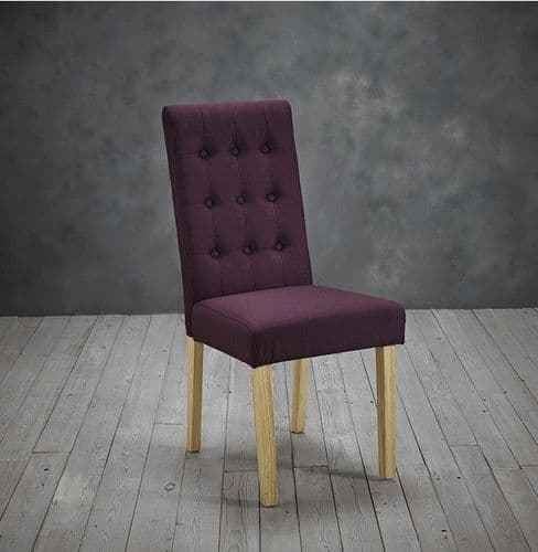 Nador Plum Linen Fabric Dining Chair (Pack Of 2) 22LD560