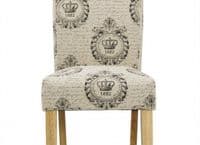 Nanterre Regal Syle Fabric Set Of 2 Dining Chairs 17LD453