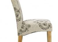 Nanterre Regal Syle Fabric Set Of 2 Dining Chairs 17LD453