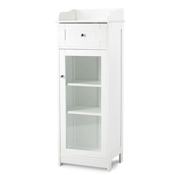 Nantes White Glass Front Storage Unit 17LD8