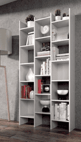 Naples Bookcase White Modern Triple Bookshelf