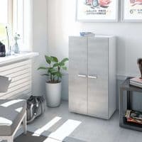 Naples Concrete Grey and White Shoe Cupboard - SALE