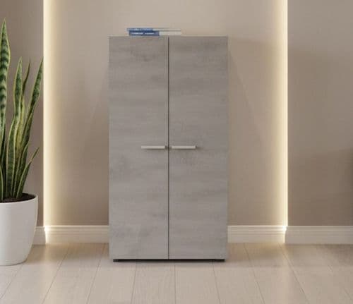 Naples Shoe 21 pair Cupboard Cabinet Grey and White 2962
