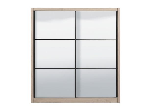 Navara Artisan Oak Effect Full Mirrored 2 Door Sliding Door Wardrobe Slider 213cm Wide 11008348 RZ