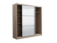 Navara Artisan Oak Effect Full Mirrored 2 Door Sliding Door Wardrobe Slider 213cm Wide 11008348 RZ