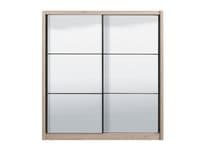 Navara Artisan Oak Effect Full Mirrored 2 Door Sliding Door Wardrobe Slider 213cm Wide 11008348 RZ